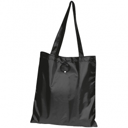 Skladacia nákupná taška z polyesteru, čierna