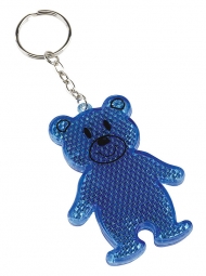 BOBO reflexný prívesok na kľúče, tvar medvedíka, modrá