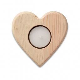 CUORE drevený svietnik v tvare srdca