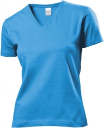 Tričko STEDMAN CLASSIC V-NECK WOMEN sv.modrá XL